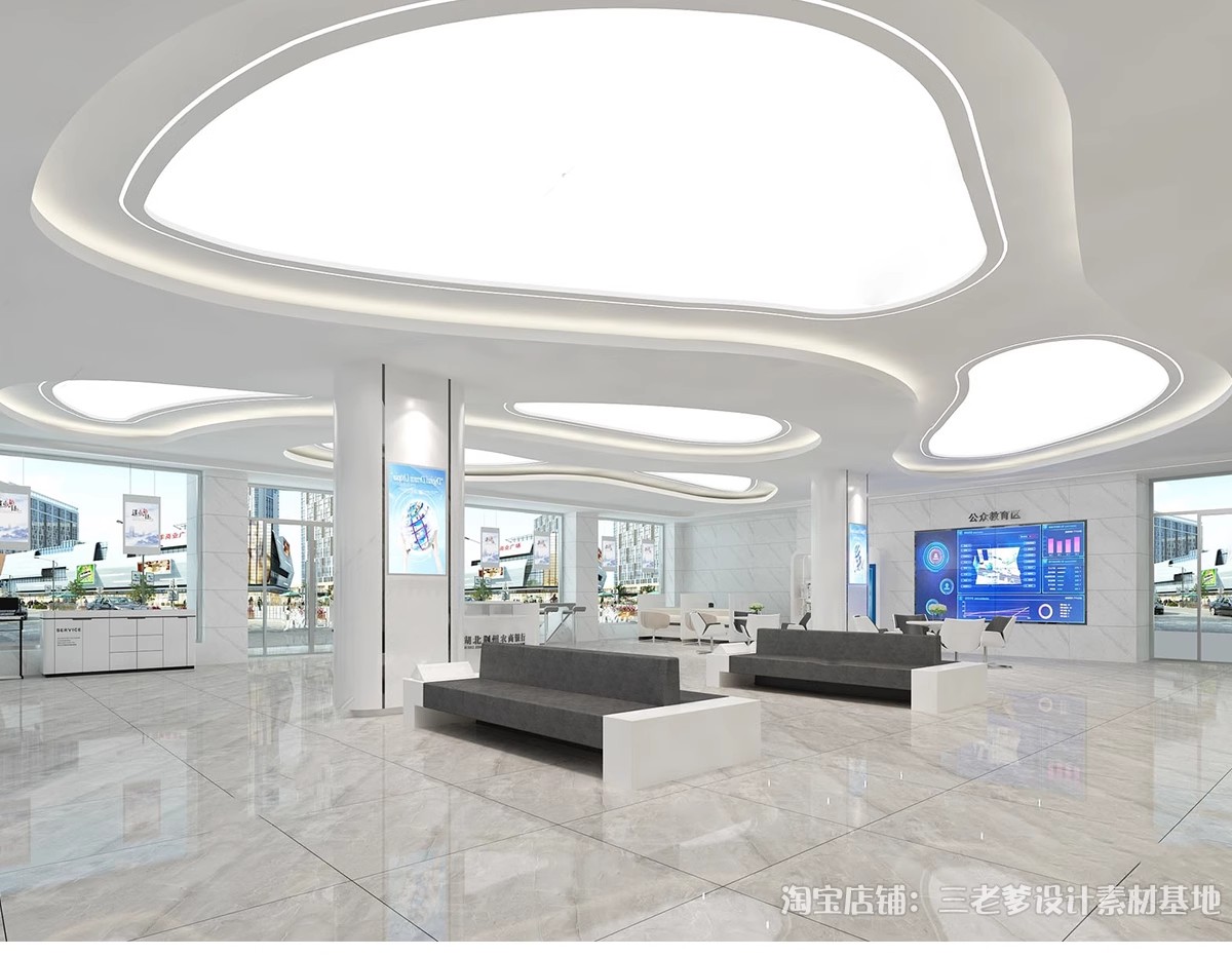 图片[27]-银行SU模型 现代服务营业大厅大堂银行柜台ATM自助取款机草图大师-大怪兽分享