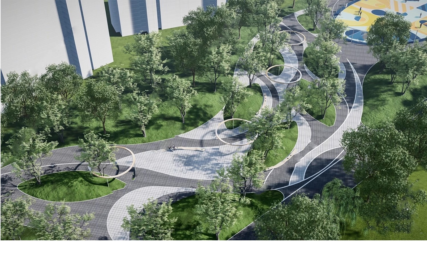 图片[27]-现代线性带状口袋公园街头绿地市政小游园城市休闲广场景观su模型-大怪兽分享