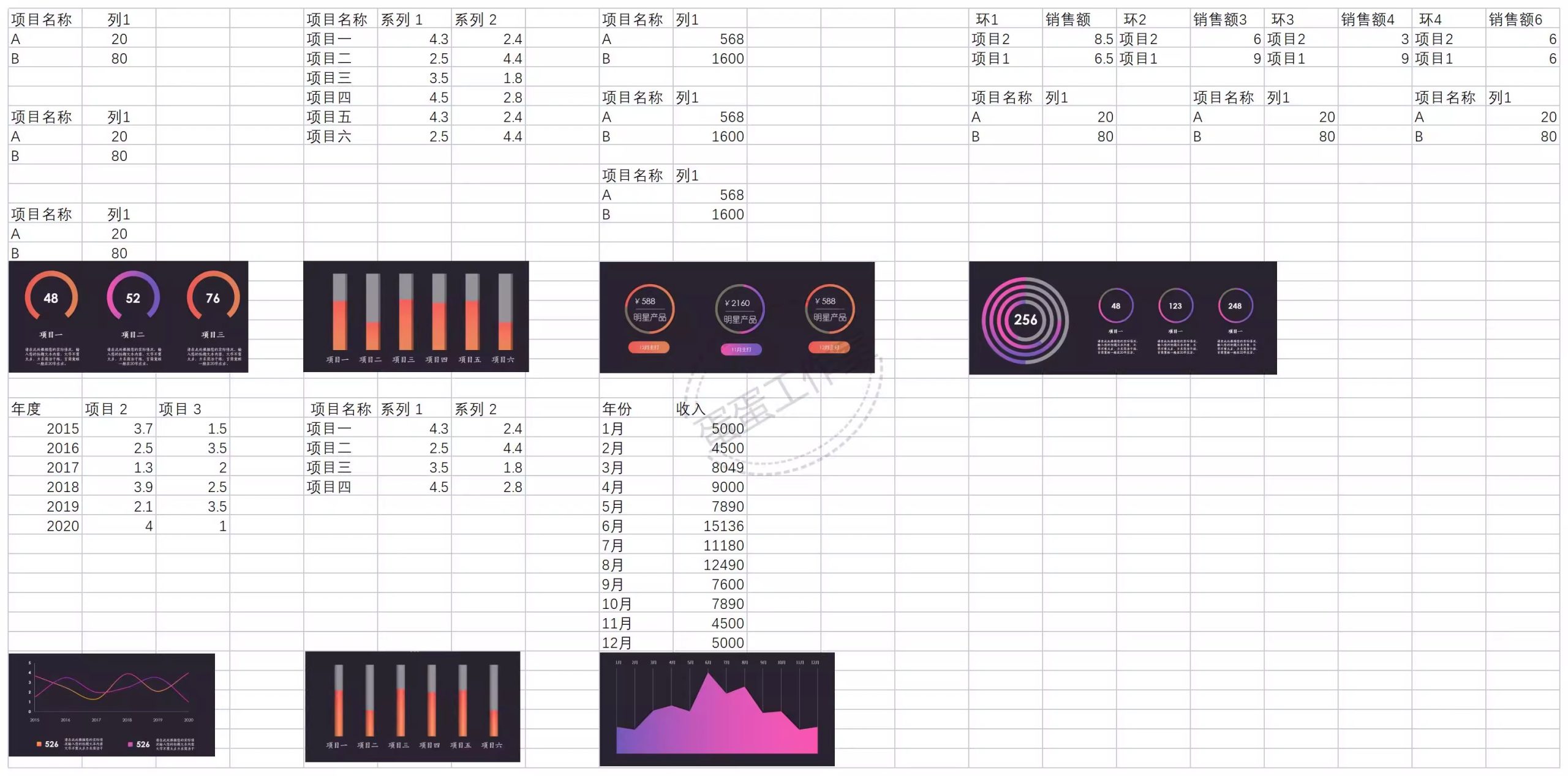 图片[25]-可视化数据图表excel模板工期进度数据分析工作项目进度施工甘特-大怪兽分享