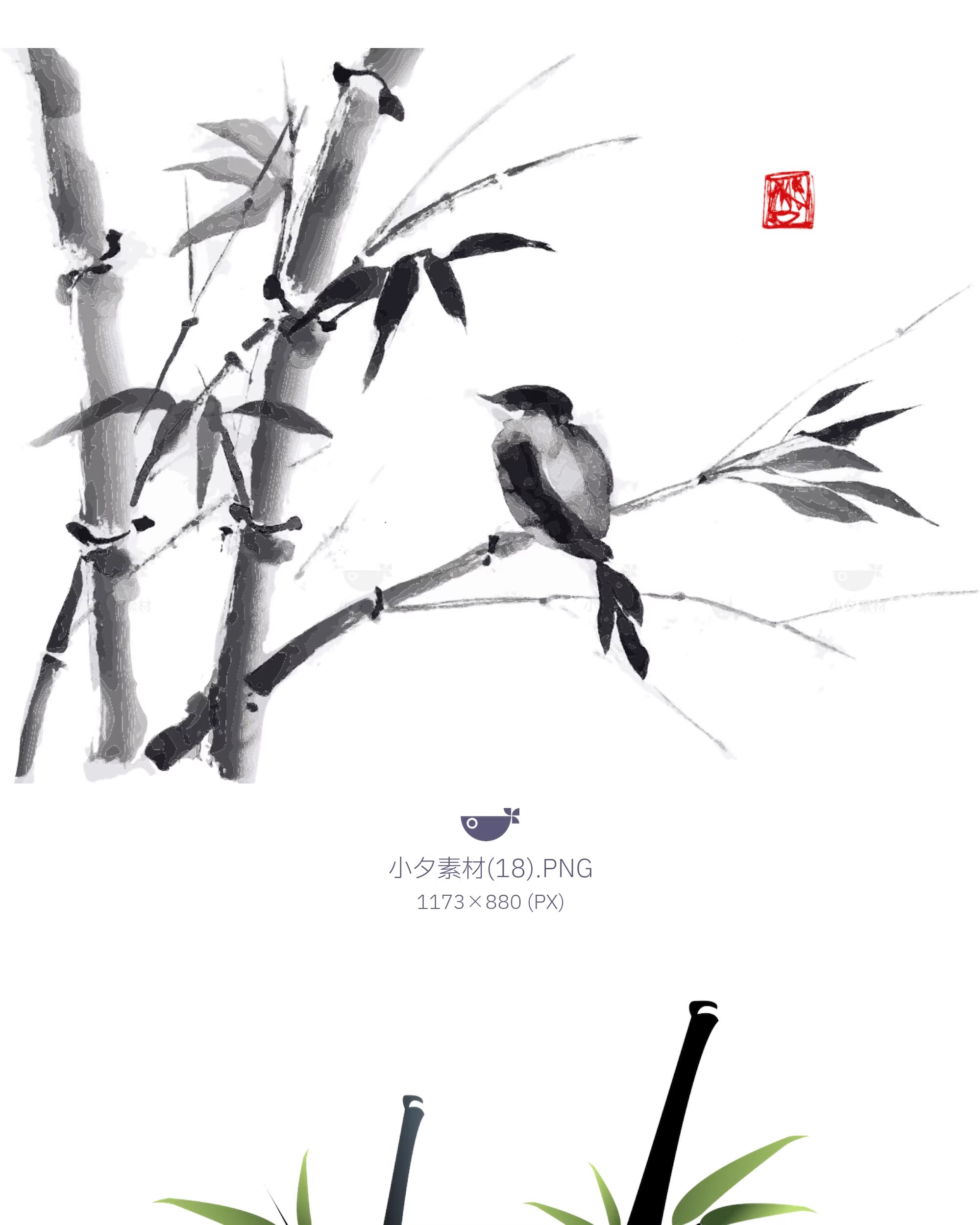 图片[27]-中式古风海报竹子水墨风竹子透明大图PNG图片素材-大怪兽分享