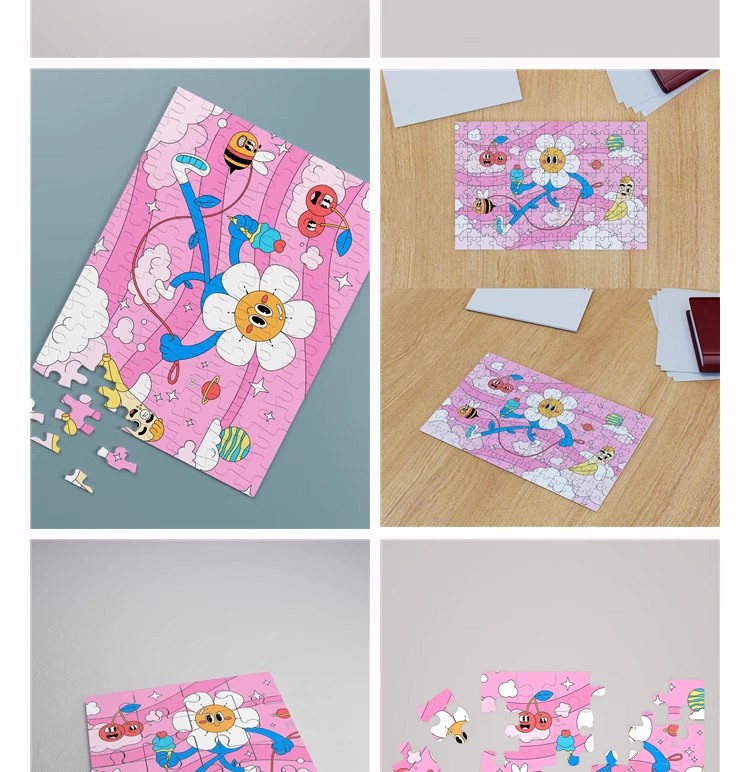 图片[13]-儿童益智文创拼图拼板印花图案包装品牌场景展示样机PSD设计素材-大怪兽分享