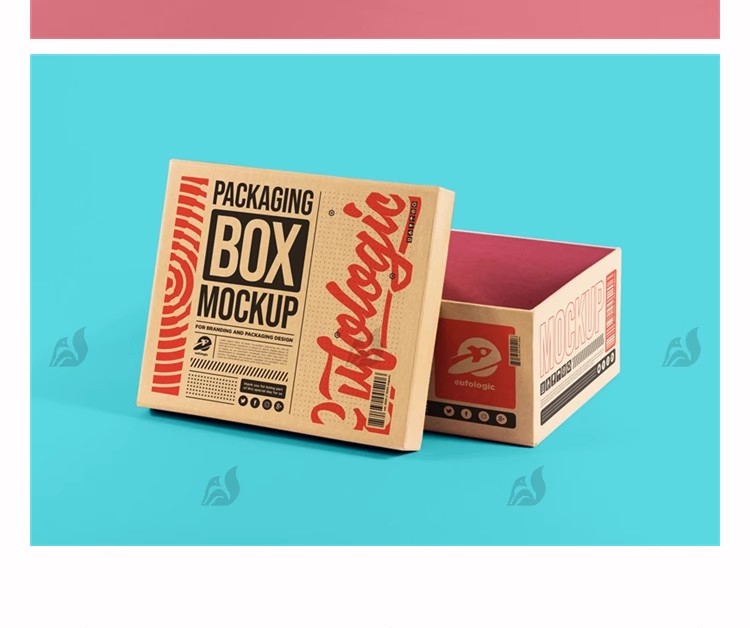 图片[14]-牛皮瓦楞纸盒包装盒外卖快餐打包食品包装展示样机PSD设计素材ps-大怪兽分享