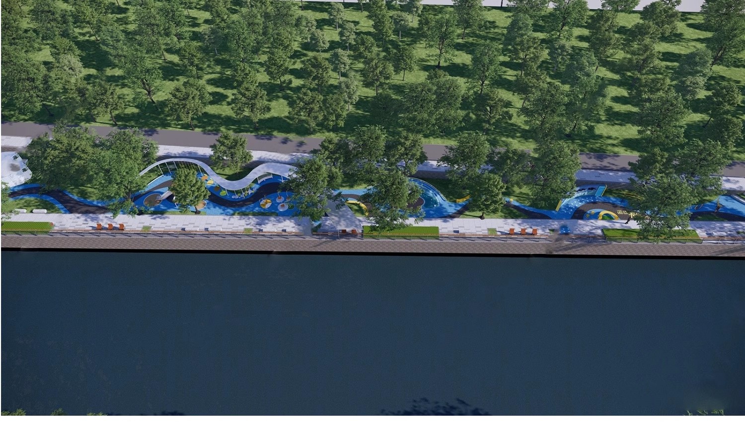 图片[28]-现代线性带状口袋公园街头绿地市政小游园城市休闲广场景观su模型-大怪兽分享