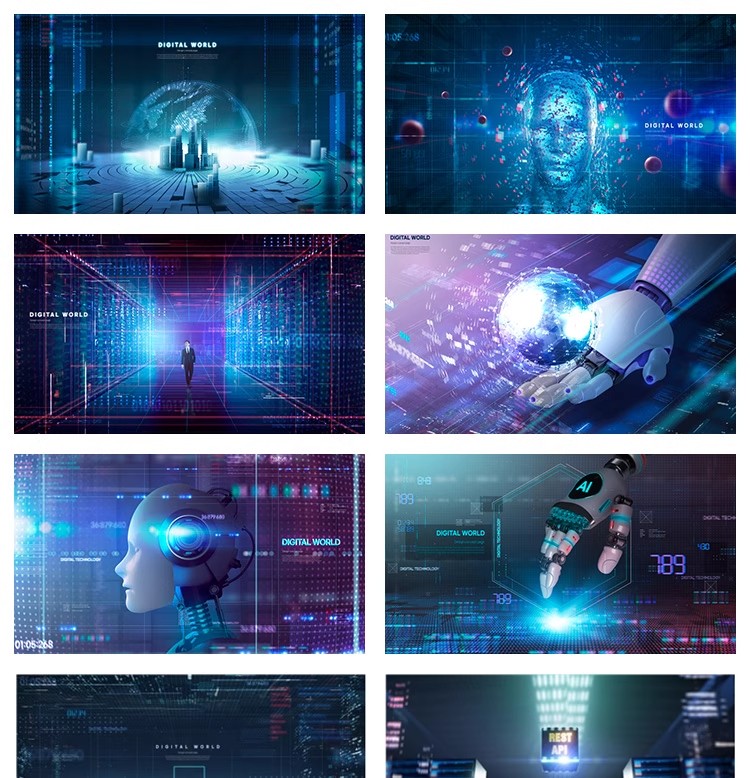 图片[15]-高科技可视化科幻立体3D数据统计显示科技海报设计PSD素材AI模板-大怪兽分享