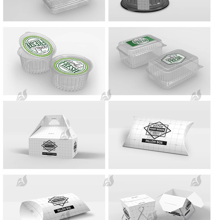 图片[14]-甜点外卖烘焙蛋糕纸盒子透明盒子包装logo标签vi样机PSD素材模板-大怪兽分享