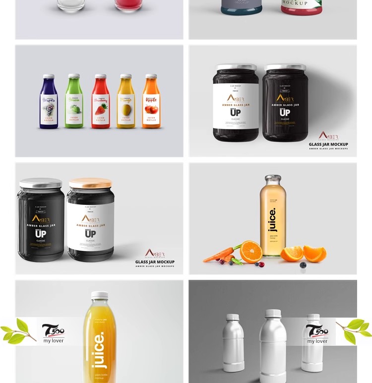 图片[14]-玻璃瓶饮料塑料瓶产品瓶子标签品牌logo贴图效果VI样机psd设计素-大怪兽分享