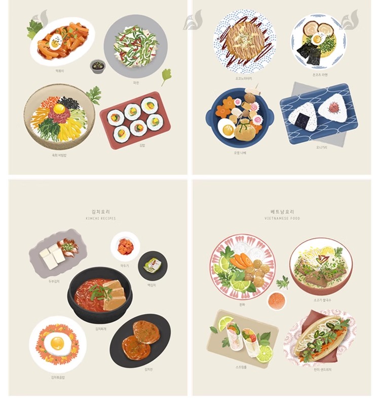 图片[15]-手绘食物PSD海鲜螃蟹蔬菜牛肉日料甜品蛋糕寿司美食海报PNG素材-大怪兽分享