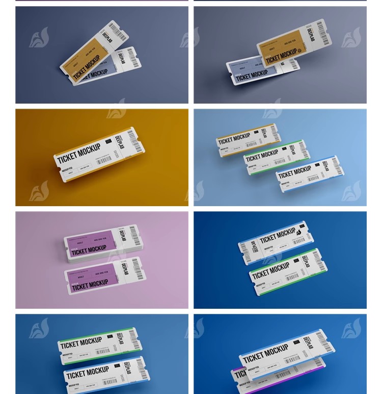 图片[15]-圆角可撕门票车票优惠券代金券VI提案多角度展示样机PSD素材模板-大怪兽分享