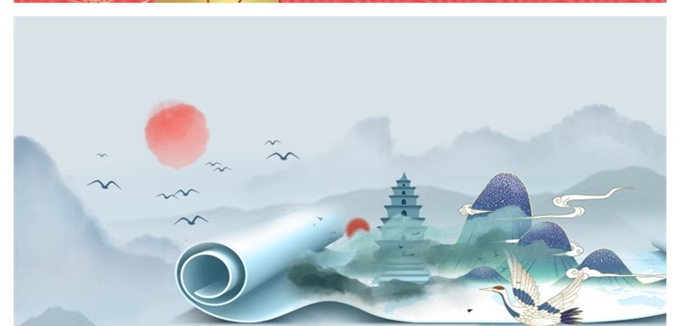 图片[13]-中国风水墨画卷合成海报展板禅意卷轴画装饰psd设计PS模板素材-大怪兽分享