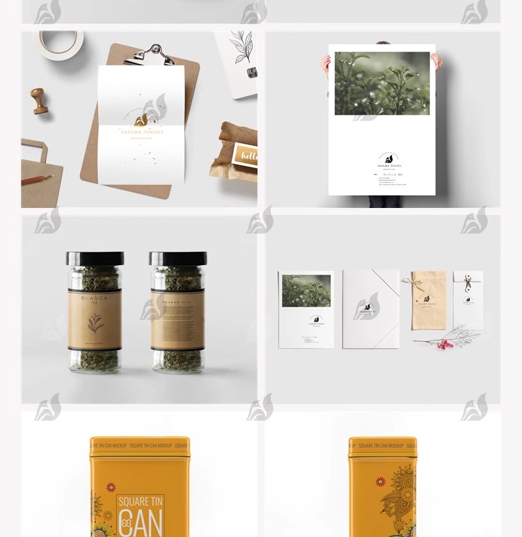 图片[18]-茶叶包装盒塑料袋罐子茶叶罐VI智能贴图样机PSD效果设计素材模板-大怪兽分享