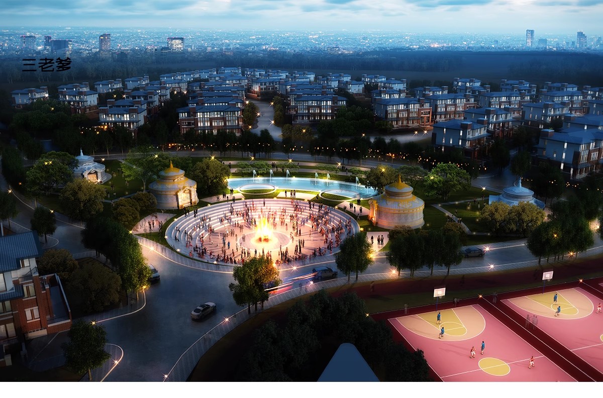 图片[30]-夜景树木植物ps灯光效果图 效果图psd分层公园氛围灯亮化工程素材-大怪兽分享