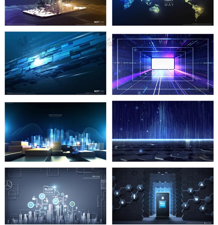 图片[18]-高科技可视化科幻立体3D数据统计显示科技海报设计PSD素材AI模板-大怪兽分享