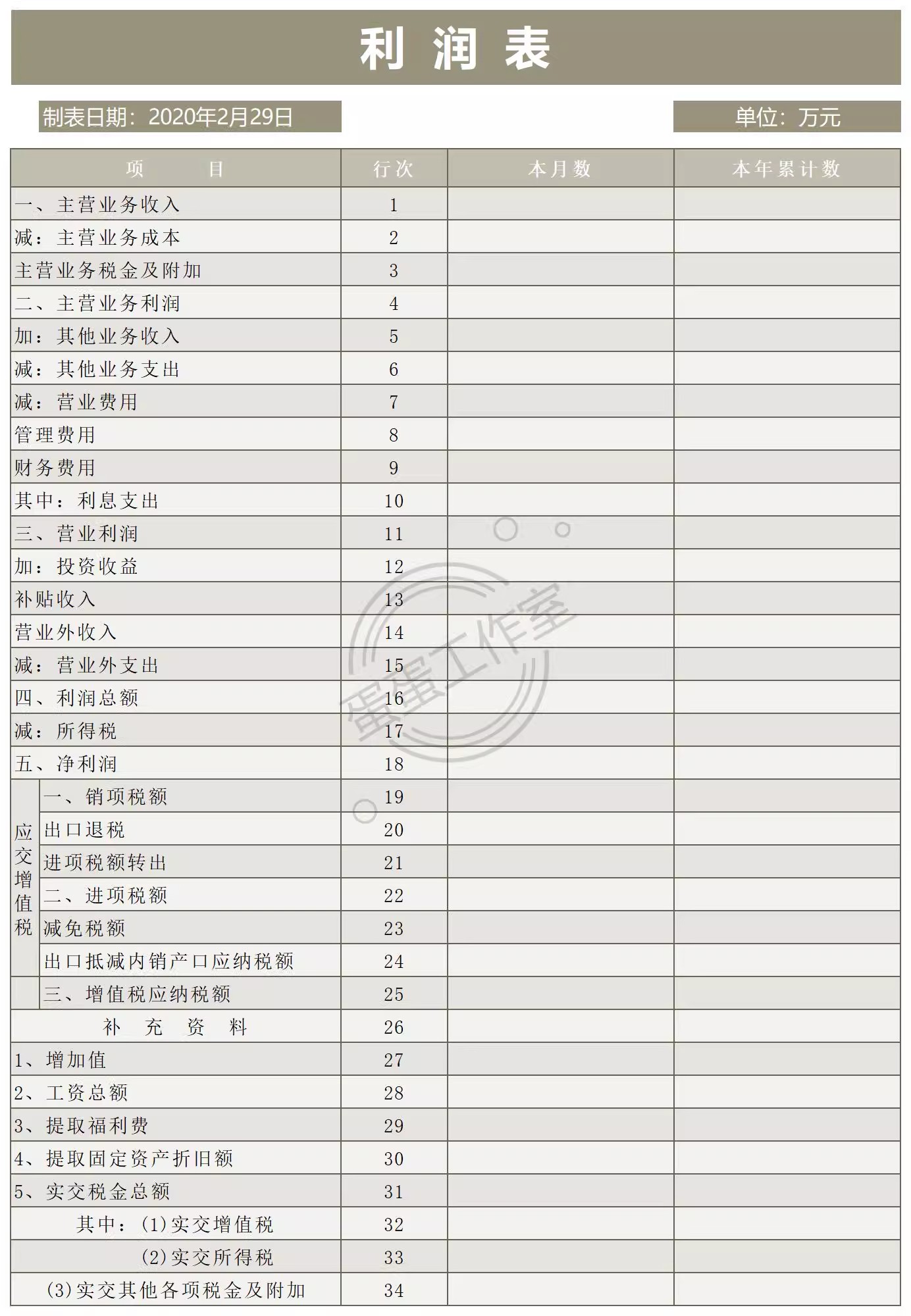 图片[30]-利润分析表报核算收支明细家庭本电子版财务分析模板公司企业系统-大怪兽分享