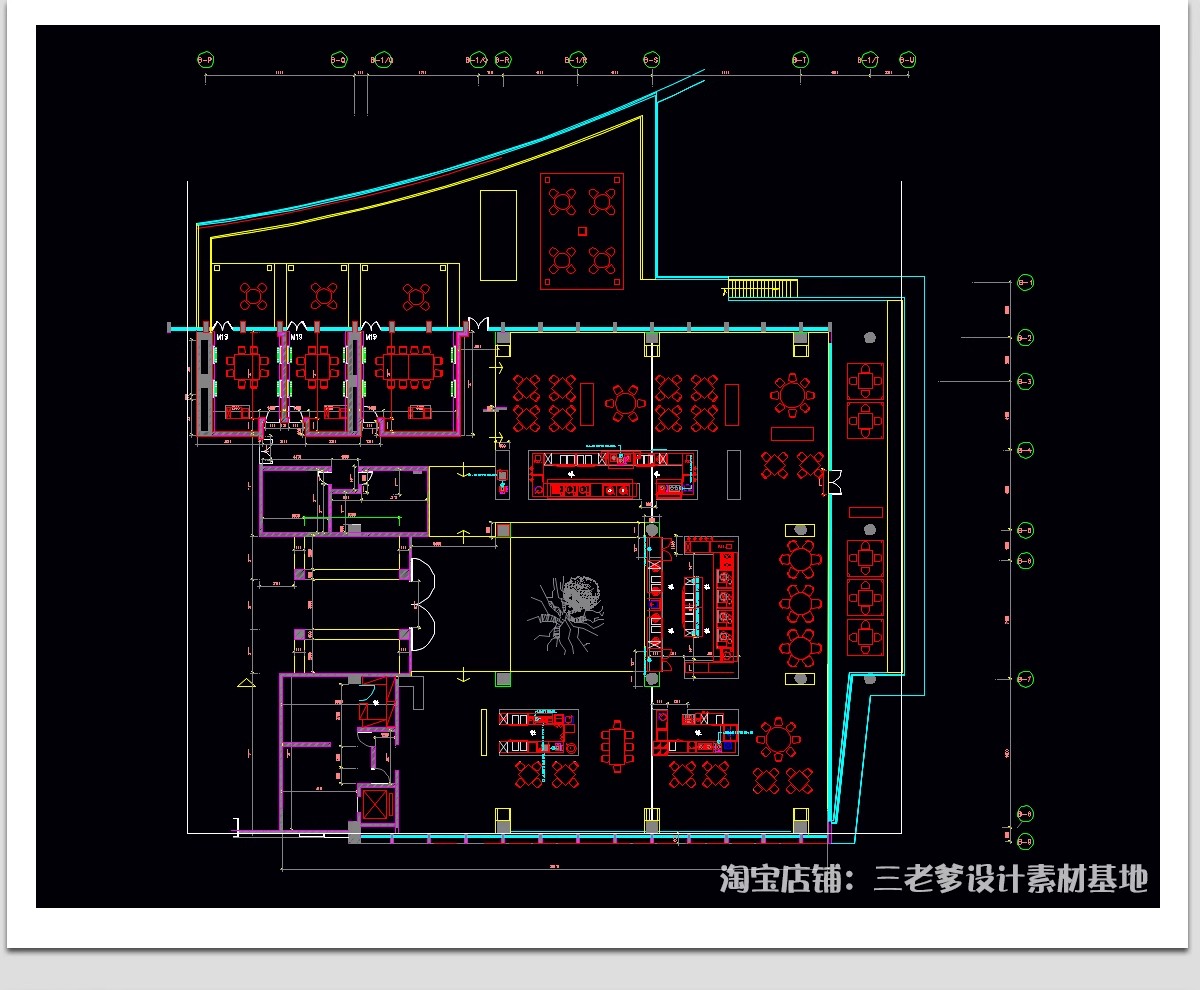 图片[32]-露营风餐饮餐厅CAD图纸平面布局户外花园清吧方案设计布置图方案-大怪兽分享
