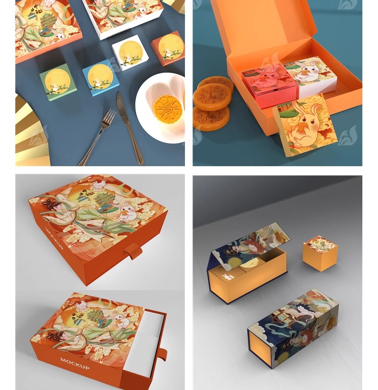 图片[19]-PS高端品牌中国风中秋月饼礼盒样机国潮盒子包装贴图psd设计素材-大怪兽分享