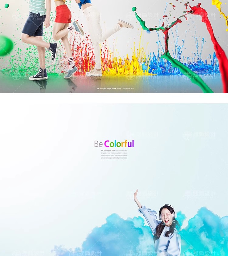 图片[5]-RW-63创意时尚彩色烟雾颜料油漆女性模特人物PSD广告海报设计素材-大怪兽分享