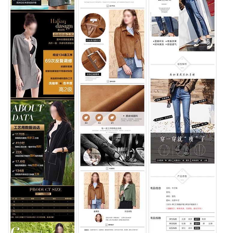 图片[23]-电商淘宝店美工女装服装服饰详情页尺码细节展示设计psd素材模板-大怪兽分享
