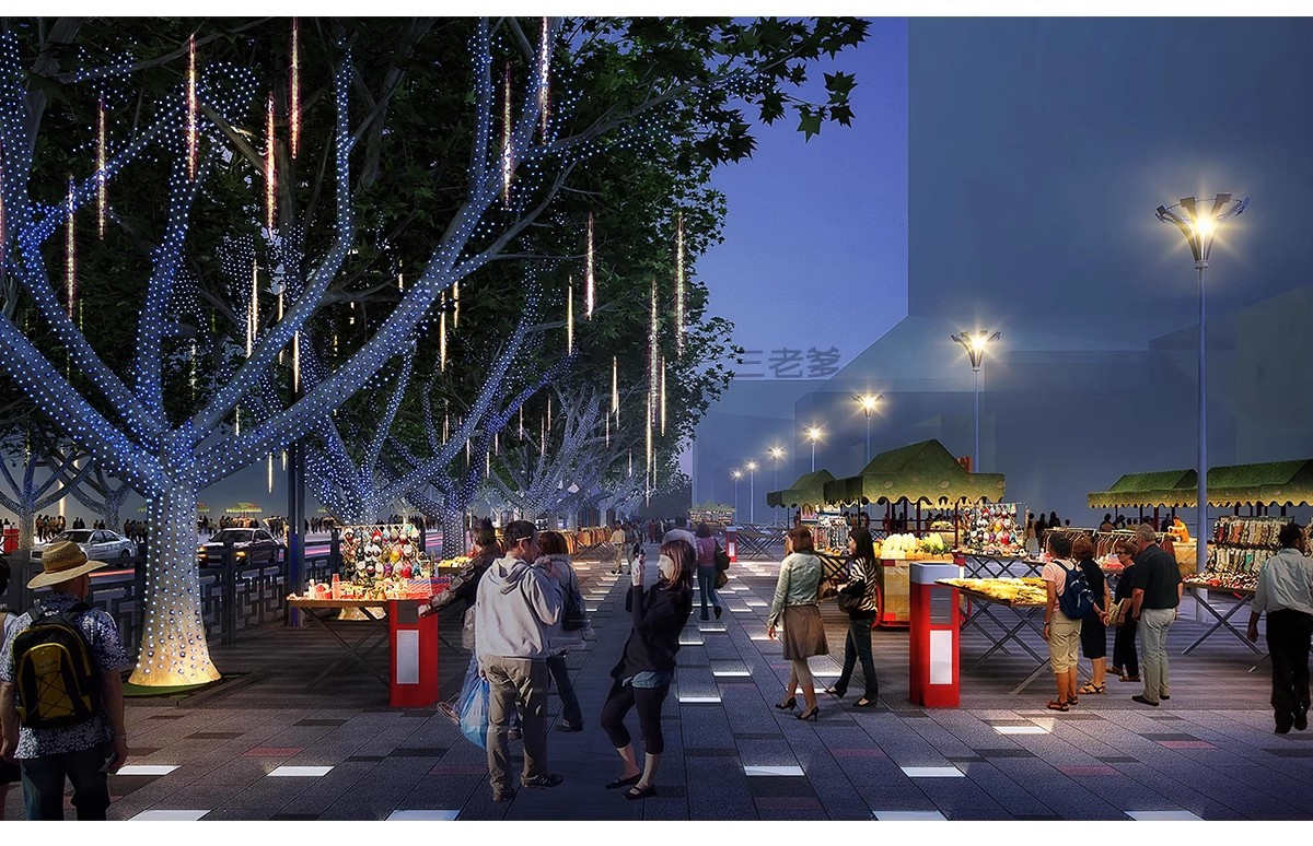 图片[36]-夜景树木植物ps灯光效果图 效果图psd分层公园氛围灯亮化工程素材-大怪兽分享