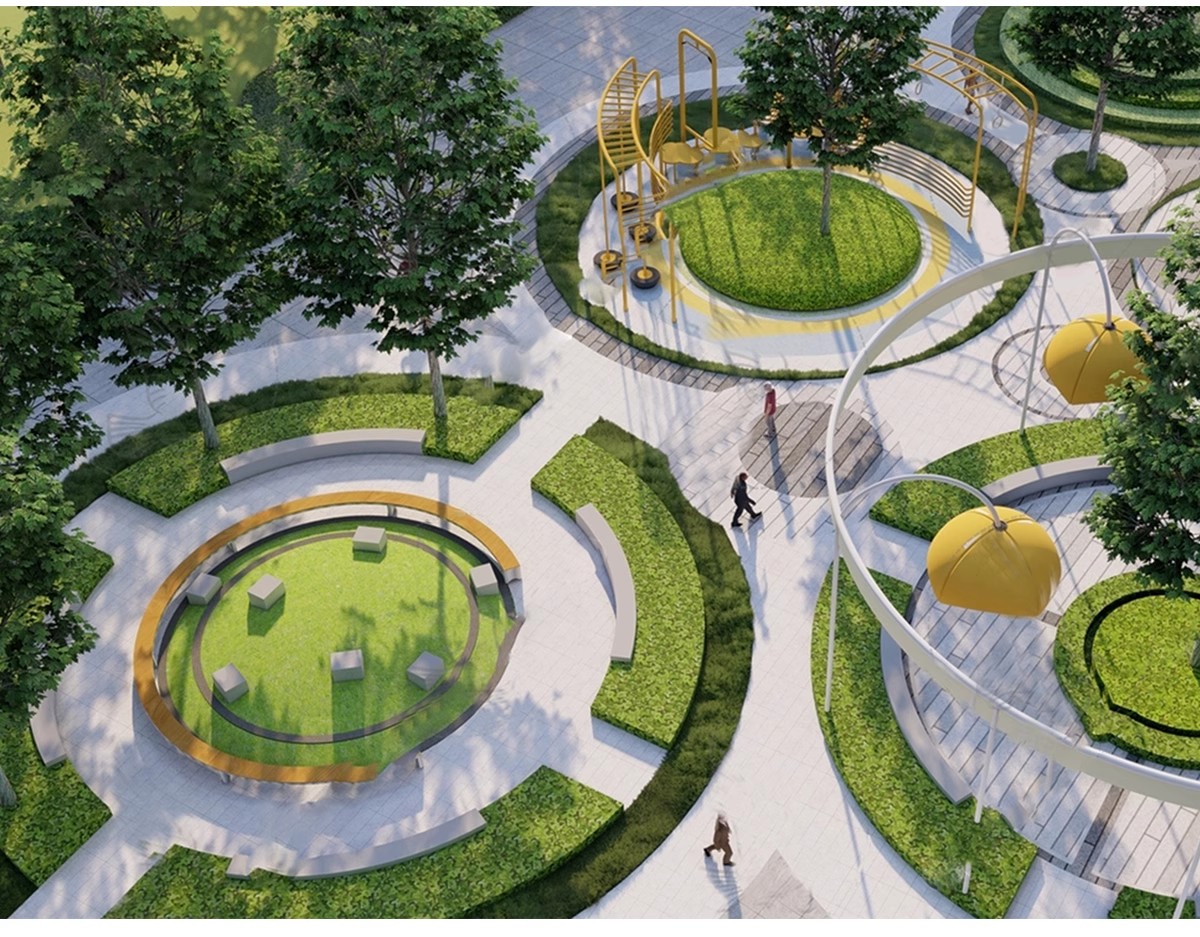 图片[36]-现代线性带状口袋公园街头绿地市政小游园城市休闲广场景观su模型-大怪兽分享