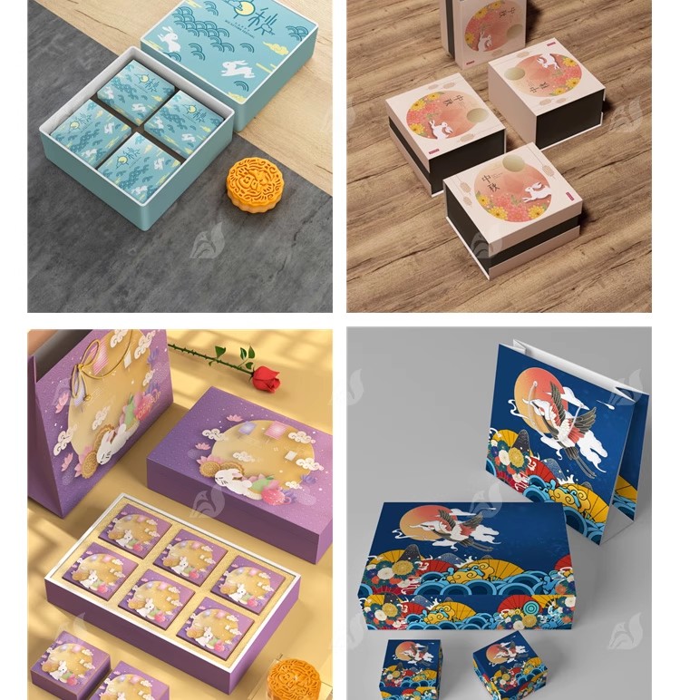 图片[22]-PS高端品牌中国风中秋月饼礼盒样机国潮盒子包装贴图psd设计素材-大怪兽分享