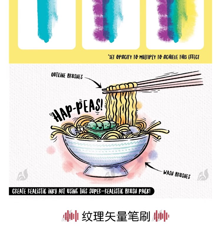 图片[24]-ai笔刷画笔手绘板绘厚涂水彩马克笔铅笔油漆噪点矢量艺术笔刷模板-大怪兽分享
