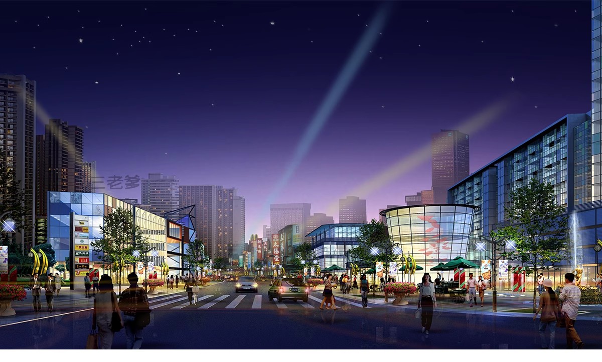 图片[37]-夜景树木植物ps灯光效果图 效果图psd分层公园氛围灯亮化工程素材-大怪兽分享