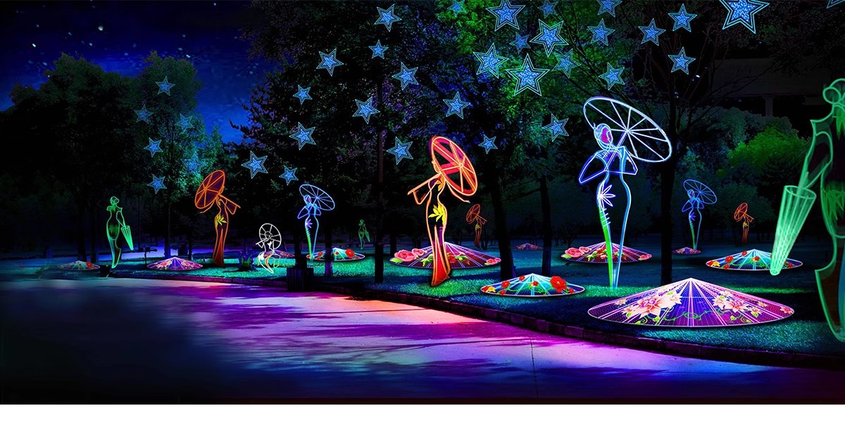 图片[39]-夜景树木植物ps灯光效果图 效果图psd分层公园氛围灯亮化工程素材-大怪兽分享