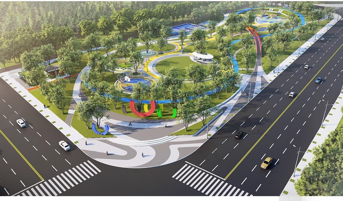 图片[39]-现代线性带状口袋公园街头绿地市政小游园城市休闲广场景观su模型-大怪兽分享