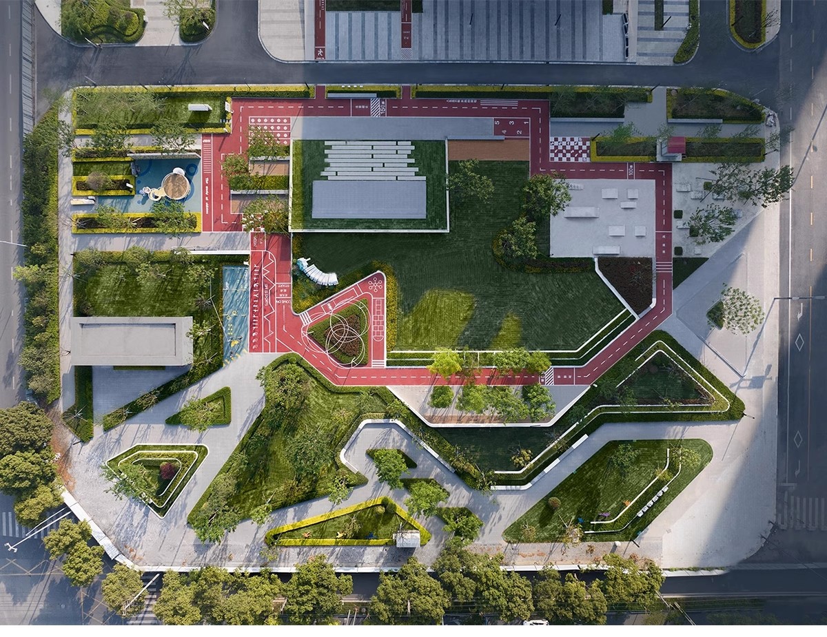 图片[40]-现代线性带状口袋公园街头绿地市政小游园城市休闲广场景观su模型-大怪兽分享