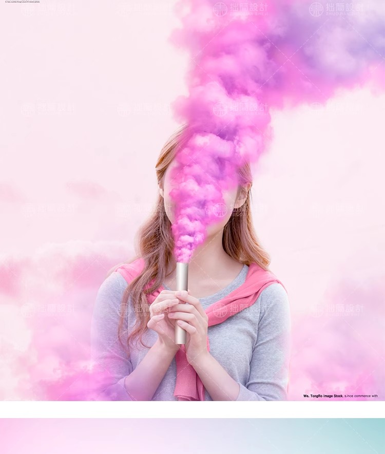 图片[14]-RW-63创意时尚彩色烟雾颜料油漆女性模特人物PSD广告海报设计素材-大怪兽分享