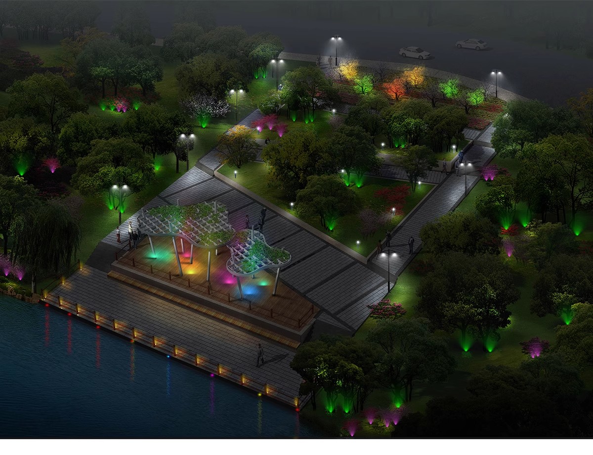 图片[45]-夜景树木植物ps灯光效果图 效果图psd分层公园氛围灯亮化工程素材-大怪兽分享