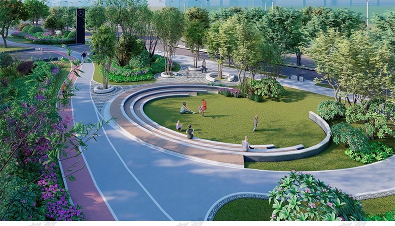 图片[45]-现代线性带状口袋公园街头绿地市政小游园城市休闲广场景观su模型-大怪兽分享