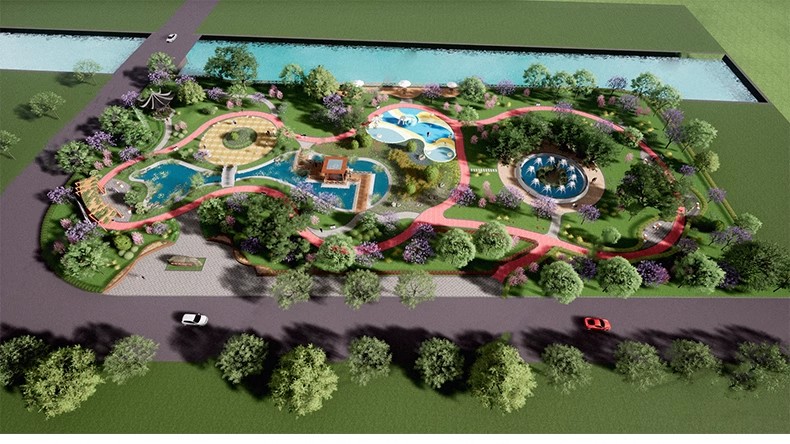 图片[56]-现代线性带状口袋公园街头绿地市政小游园城市休闲广场景观su模型-大怪兽分享