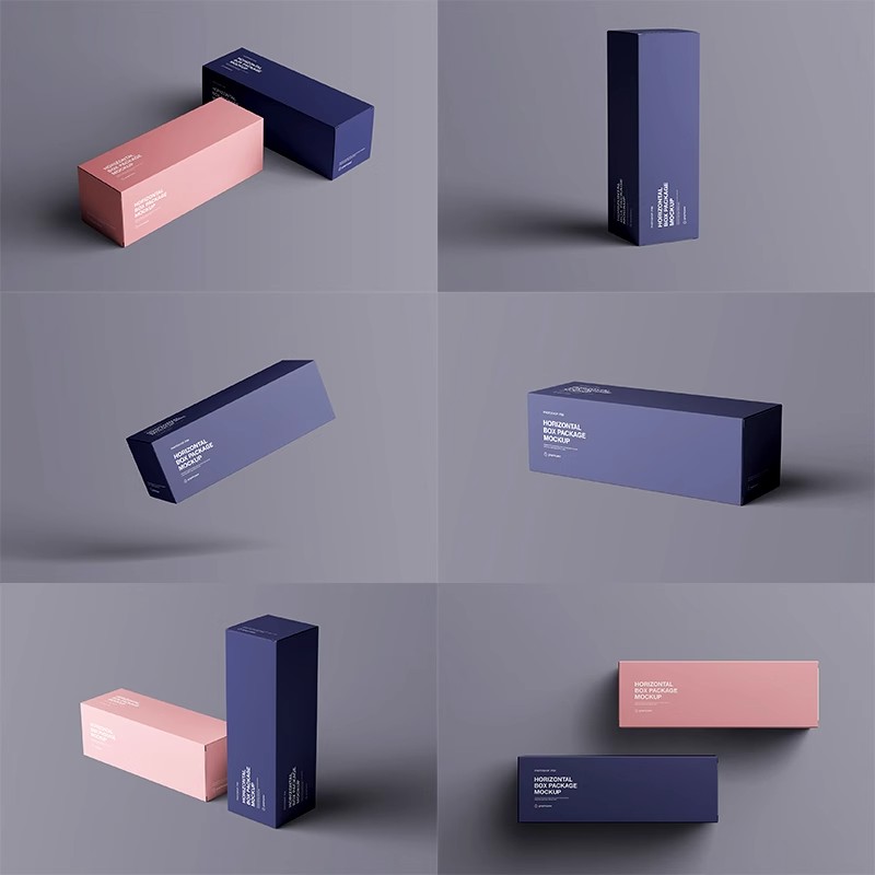YJ-219高档长方形包装纸盒子效果图展示模型智能样机PSD设计素材-大怪兽分享
