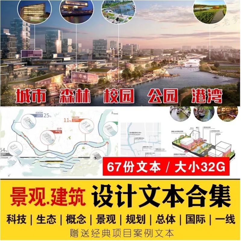2025景观建筑投标城市设计规划方案文本 项目文本分析图素材图集-大怪兽分享