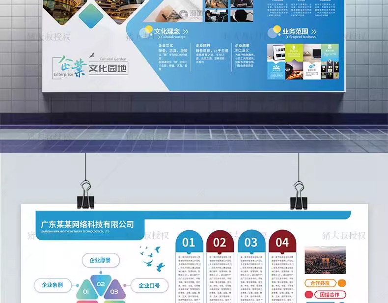 图片[3]-公司企业文化形象墙宣传栏PS海报PSD模板CDR文化展板AI设计素材-大怪兽分享