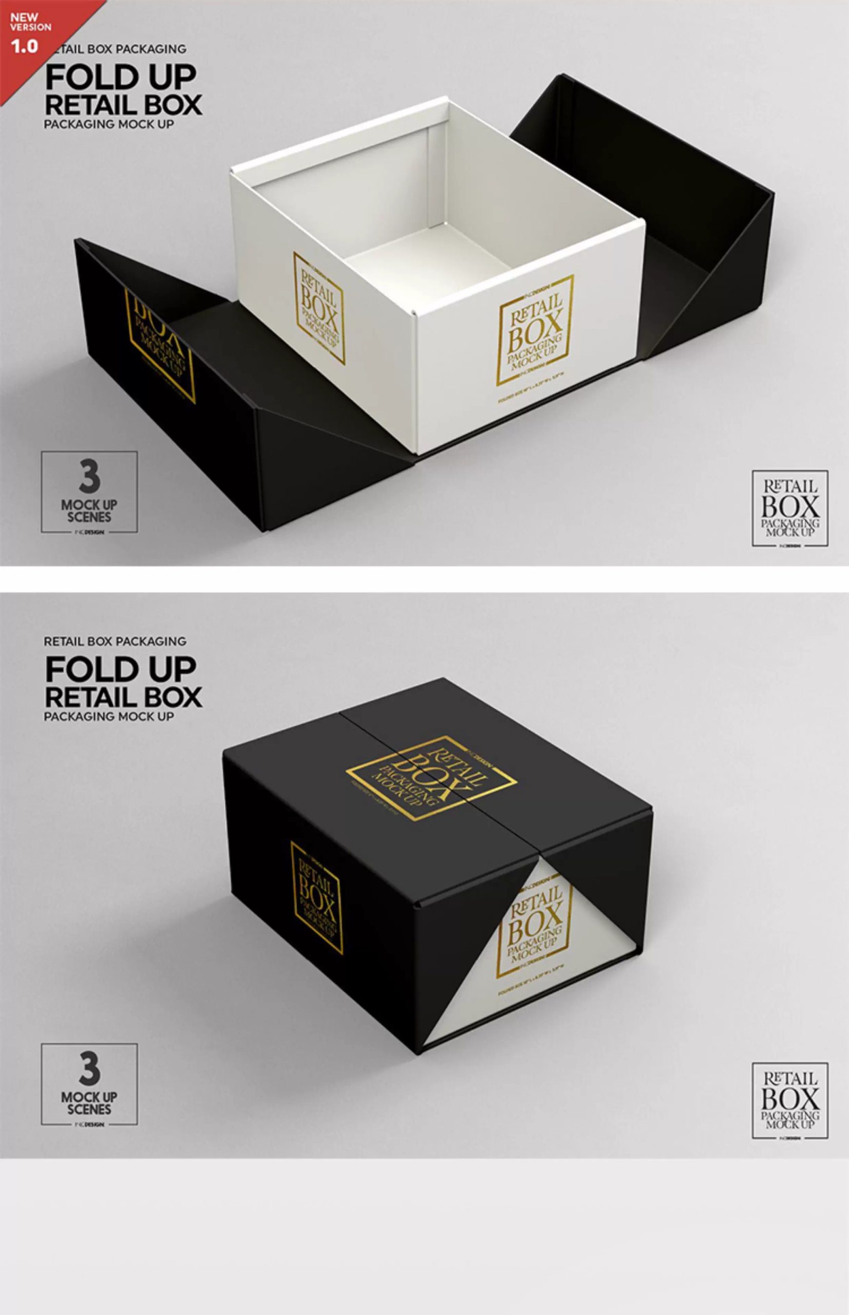 图片[3]-中间对开礼品盒样机包装盒纸盒效果展示贴图样机PSD设计素材模板-大怪兽分享