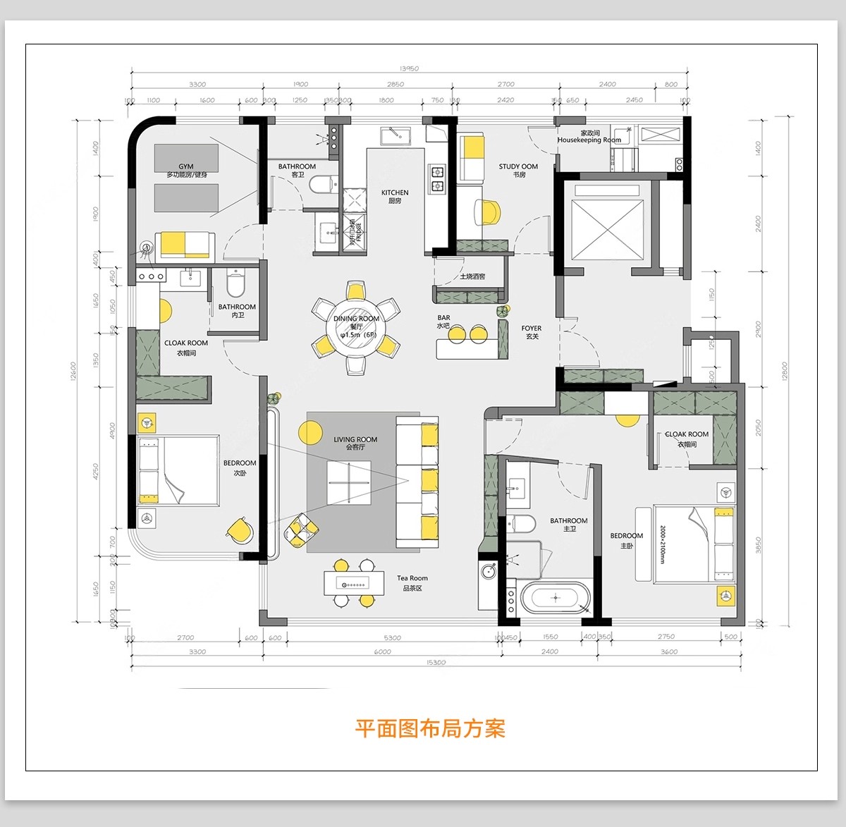 图片[4]-家装户型布局设计cad方案平面布置图装修施工图纸素材室内设计图-大怪兽分享
