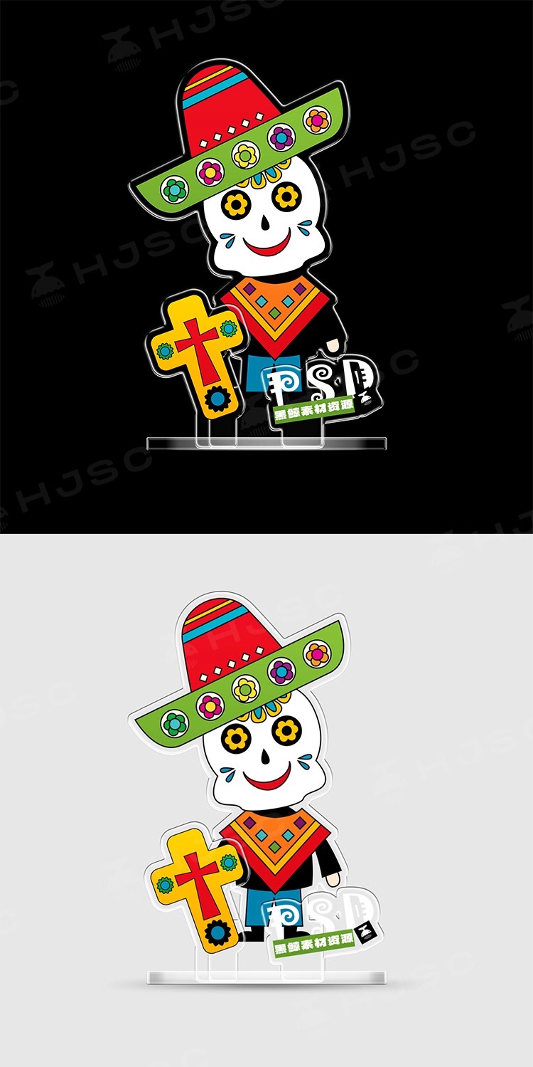 图片[3]-异形透明亚克力立牌ip形象文创饭圈周边双插三插摆件样机素材PSD-大怪兽分享