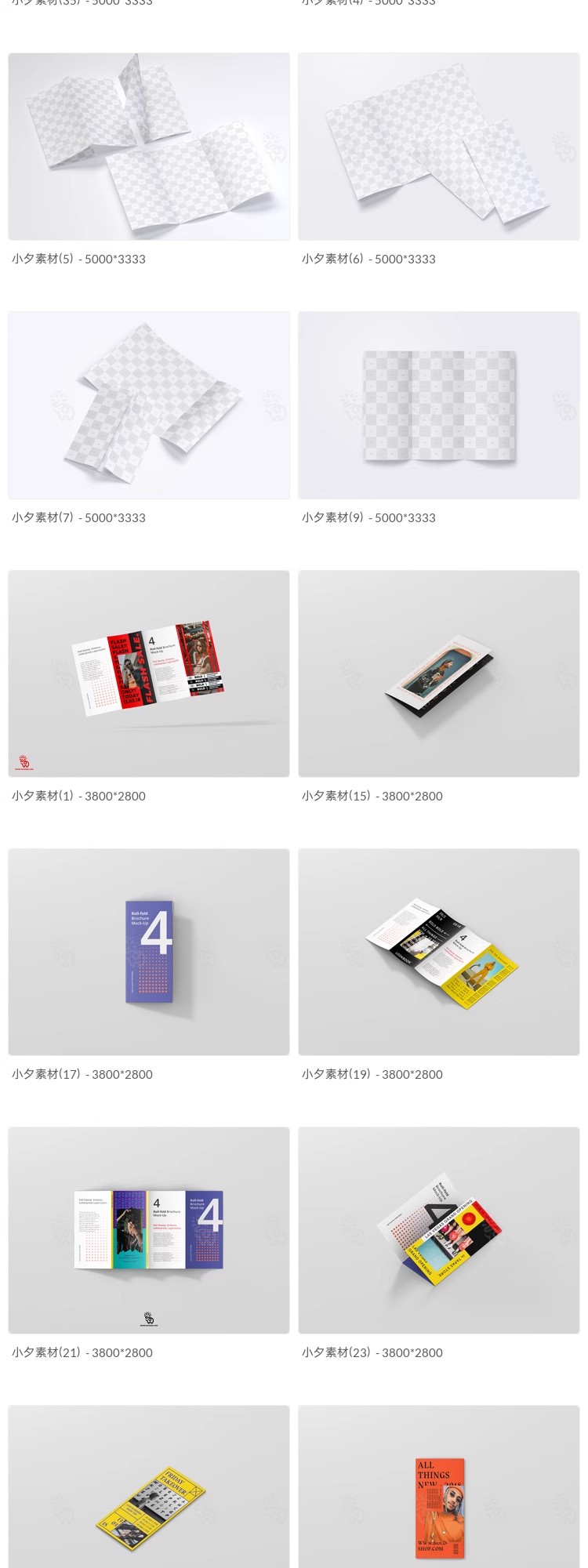 图片[4]-高端画册三折页四折页VI效果展示智能贴图宣传单PSD样机素材模板-大怪兽分享