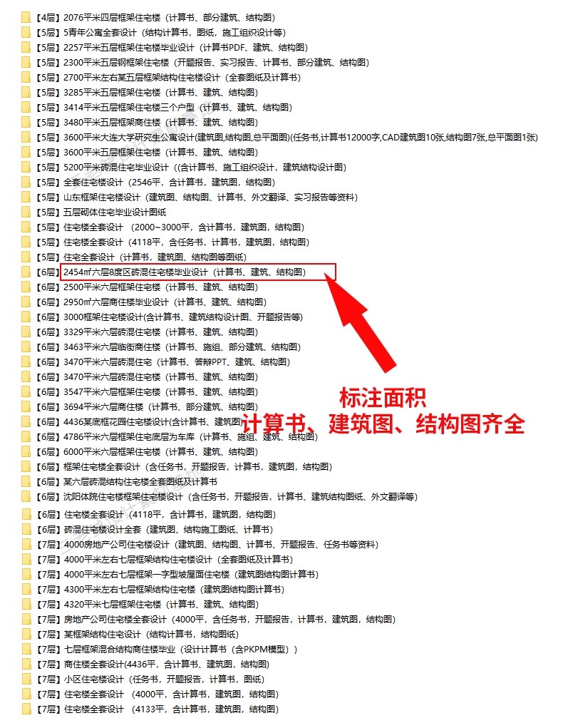 图片[5]-土木工程专业住宅楼全套设计建筑图结构图计算书CAD施工图纸素材-大怪兽分享