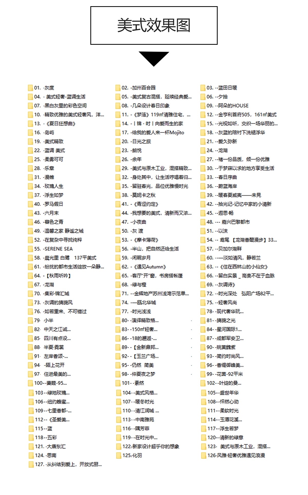 图片[5]-美式效果图 简约风格乡村实景房屋室内家装全屋装修设计CAD施工图-大怪兽分享