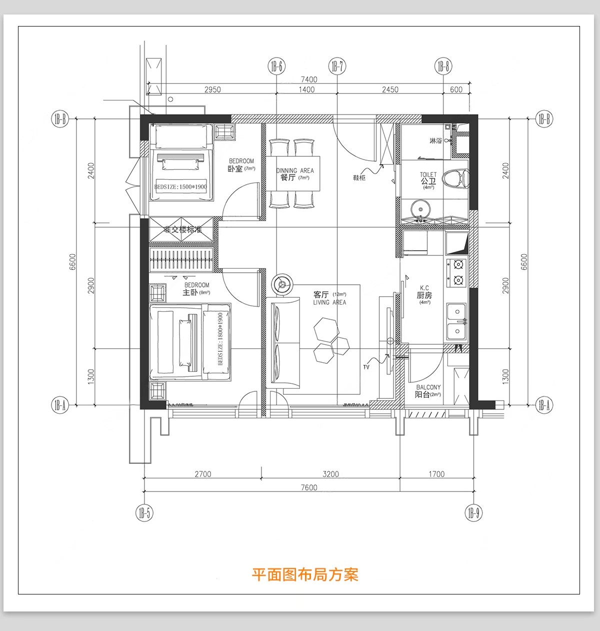 图片[5]-家装户型布局设计cad方案平面布置图装修施工图纸素材室内设计图-大怪兽分享