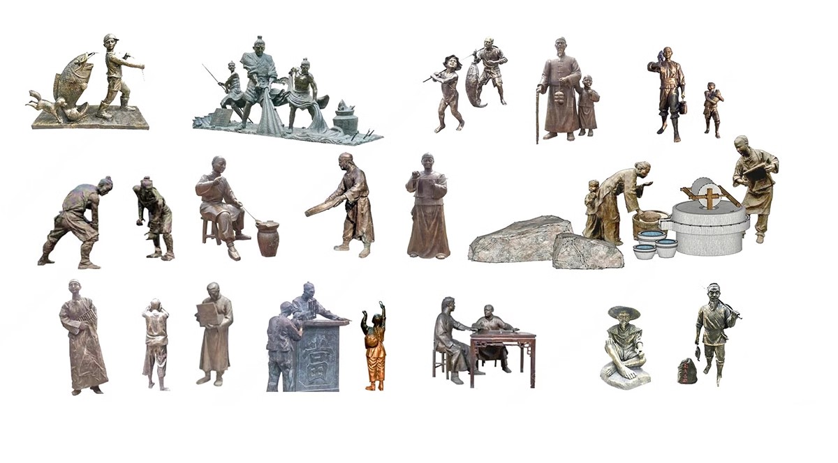 图片[5]-古代人物铸铜铜人雕塑新中式民俗商业街步行街广场草图大师SU模型-大怪兽分享