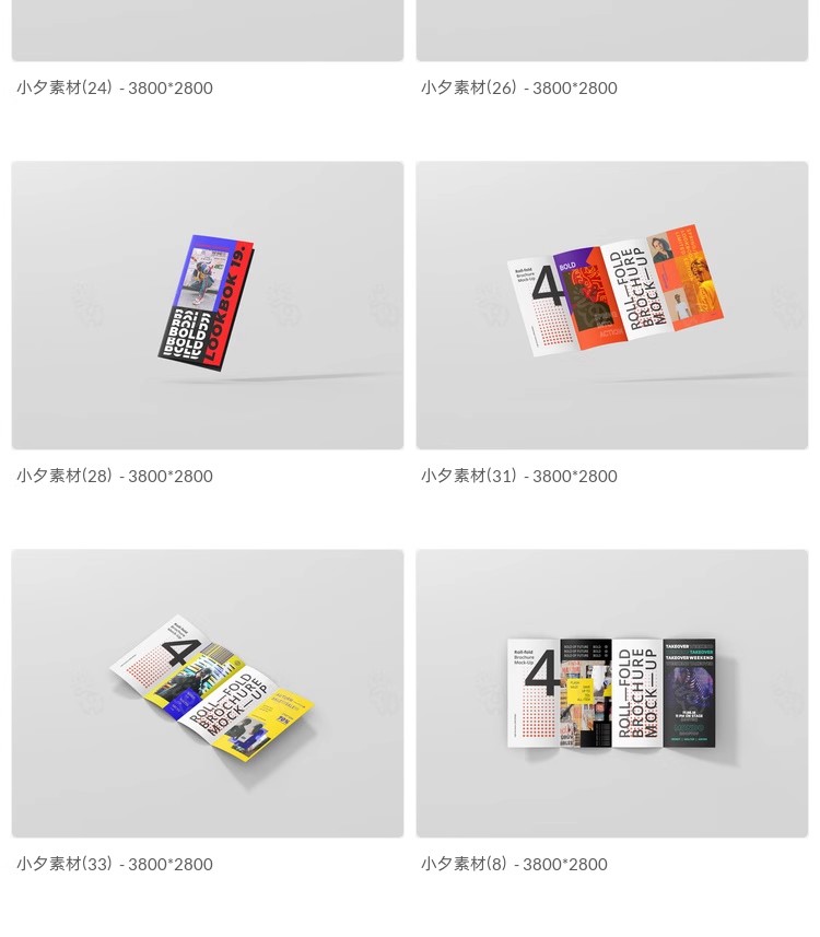 图片[5]-高端画册三折页四折页VI效果展示智能贴图宣传单PSD样机素材模板-大怪兽分享