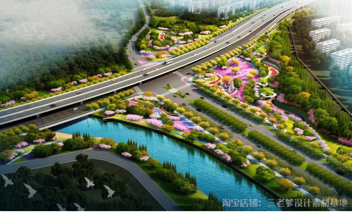 图片[5]-道路景观绿化带SU模型园林街道改造提升城市公路步道绿道草图大师-大怪兽分享