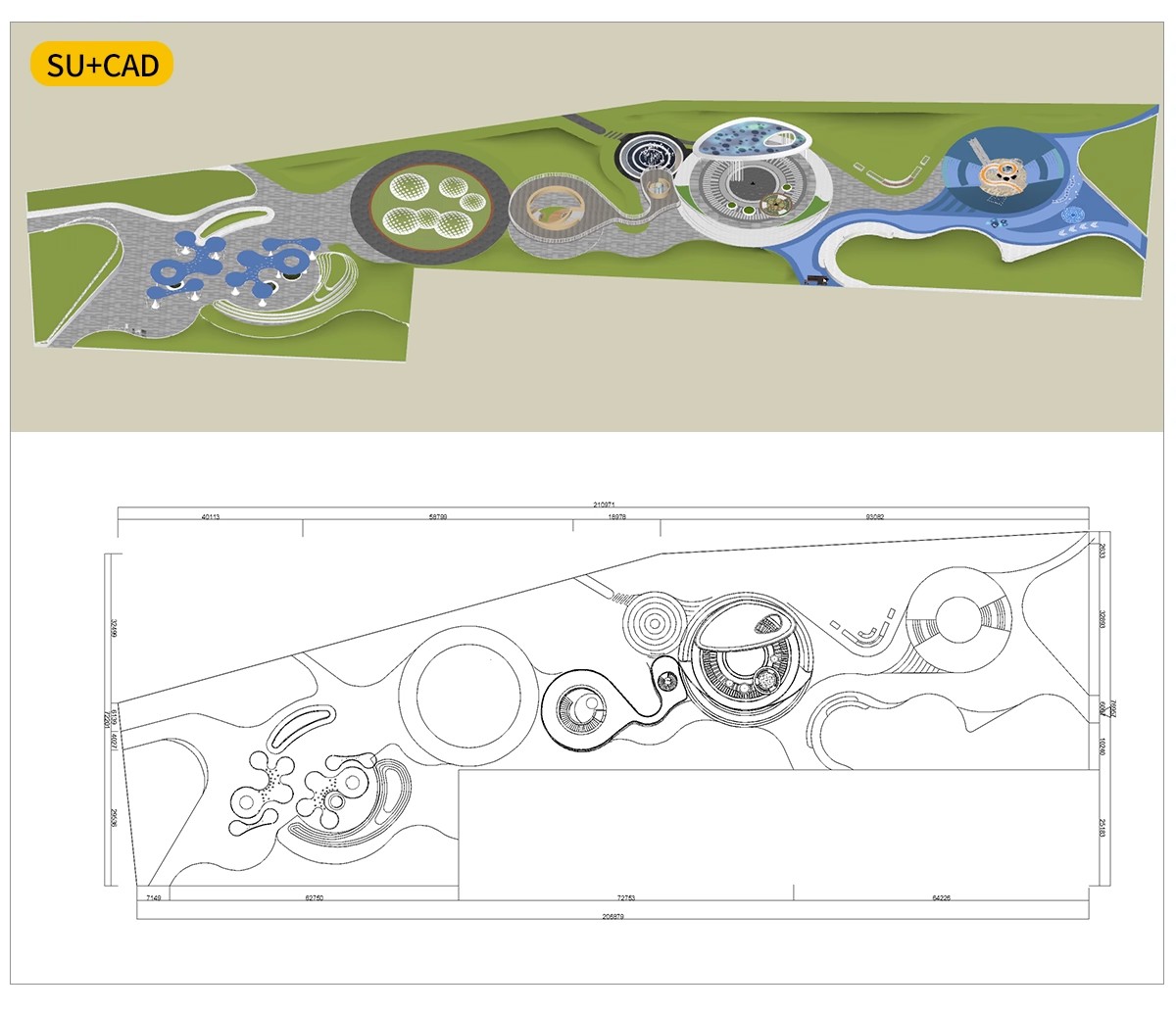 图片[6]-城市广场公园景观园林设计SU模型配套PSD展板ps成品方案作品CAD-大怪兽分享