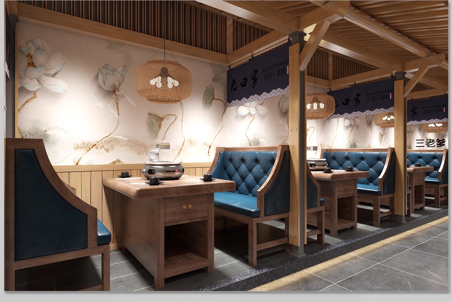 图片[6]-烧烤店烤肉店CAD餐饮平面布局方案图块文件布置图施工图素材库-大怪兽分享