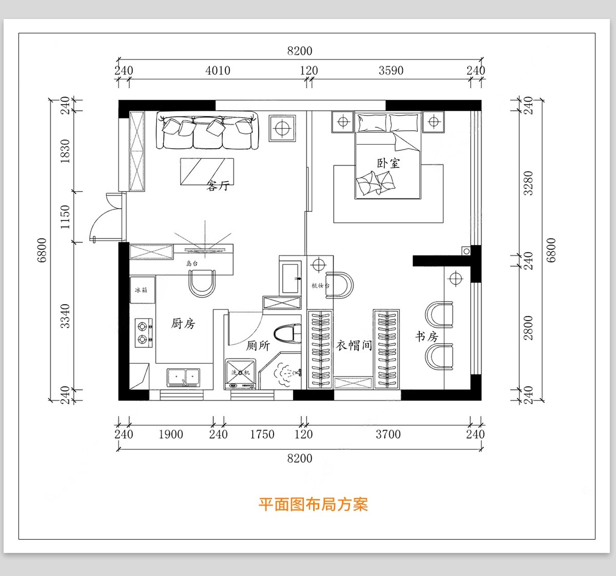 图片[6]-家装户型布局设计cad方案平面布置图装修施工图纸素材室内设计图-大怪兽分享