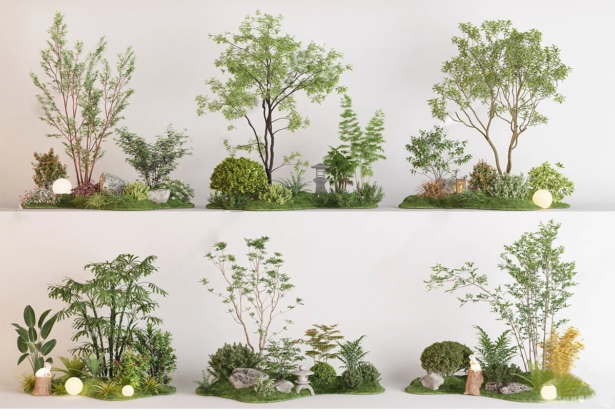 图片[6]-SU新中式禅意日式园艺小品庭院园林植物景观草图大师景观小品模型-大怪兽分享